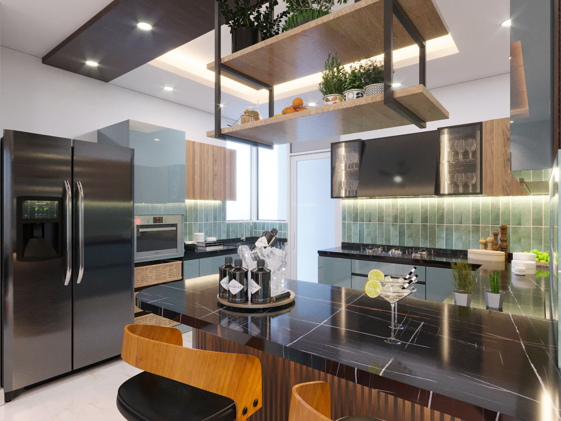 L-Shape Kitchen Delhi Make Point